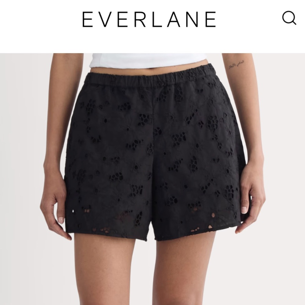 NWT Everlane Eyelet Pull-On Shorts